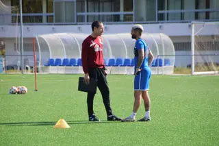 Primer entrenamiento de Acciari con Unionistas