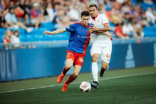 Sergio López, en un partido con el Basilea