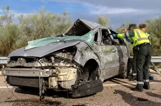 Un fallecido y seis heridos en un accidente en Espeja. Foto Jose Vicente