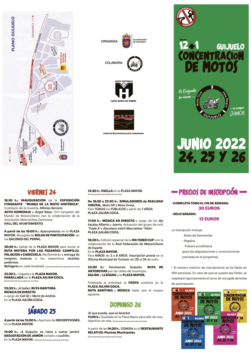 FOLLETO 12+1 CONCENTRACIÓN DE MOTOS PATA NEGRA GUIJUELO 2022