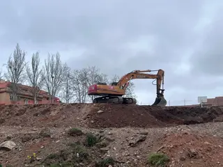 Solar donde se están realizando las obras de la Biblioteca Municipal de Salamanca. Foto de archivo
