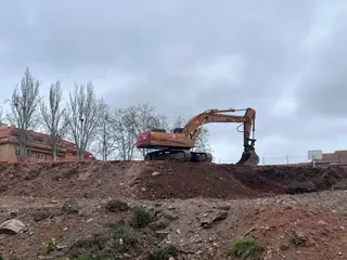 Solar donde se están realizando las obras de la Biblioteca Municipal de Salamanca. Foto de archivo