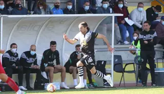 Manu Sánchez, en el choque ante el Tudelano / FOTO SALAMANCA24HORAS.COM