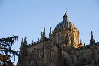 Foto de archivo, cúpula, torres, catedral de Salamanca