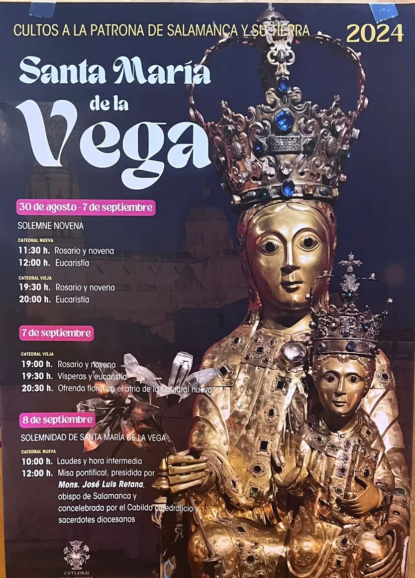 Cartel de cultos a la patrona de Salamanca