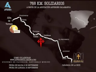 Un salmantino recorrerá 768 kilómetros en bicicleta en favor de la asociación Asperger
