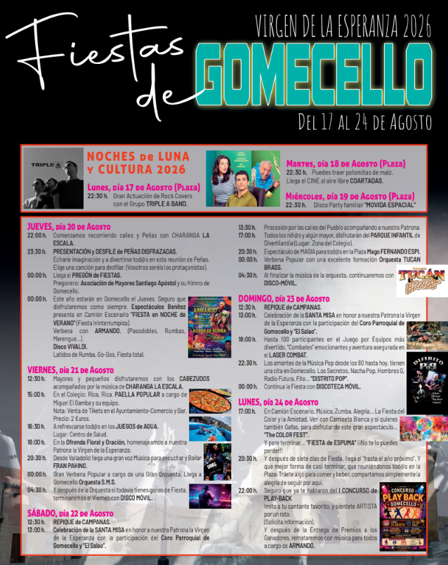 Cartel De Las Fiestas De Gomecello 2026