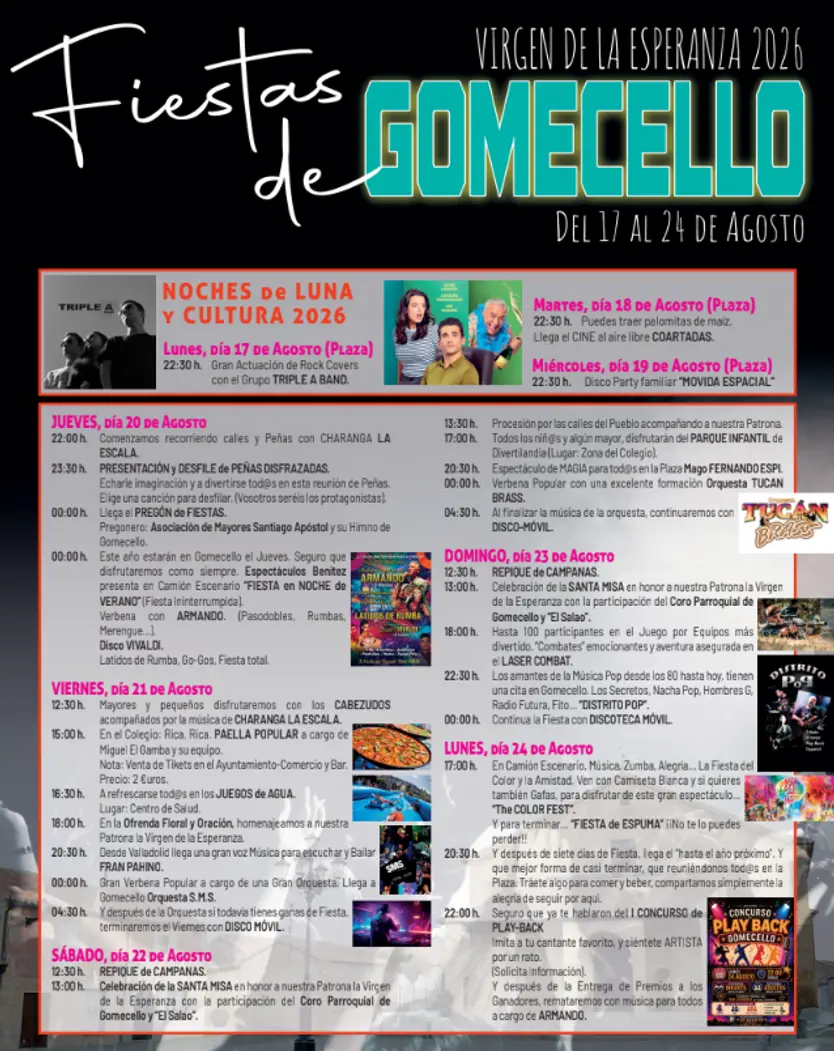 Cartel De Las Fiestas De Gomecello 2026