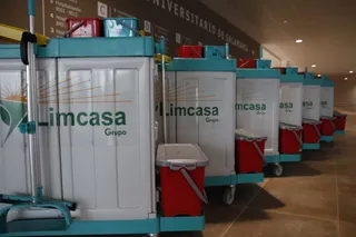 Mobiliario de limpieza usado en el Hospital de Salamanca