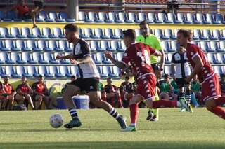 Álvaro Gómez, ante el Alcorcón en un amistoso | FOTO JUANES