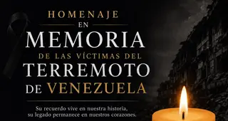 Cartel homenaje a la víctimas de Venezuela