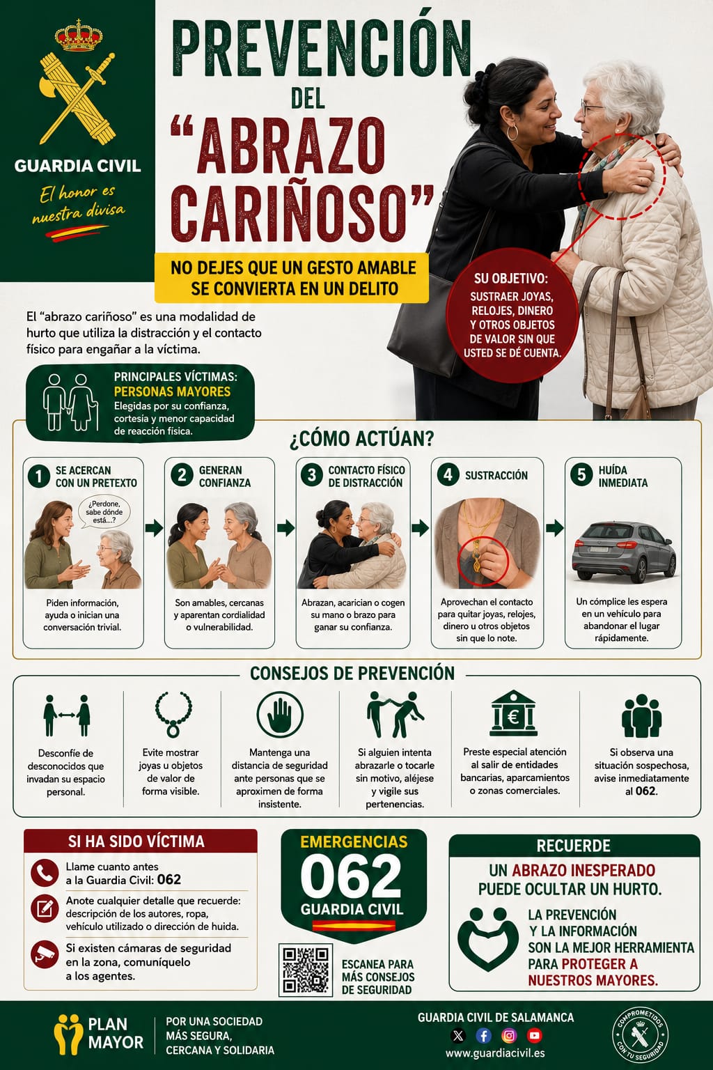 Cartel Informativo Guardia Civil Abrazo Cari&ntilde;oso