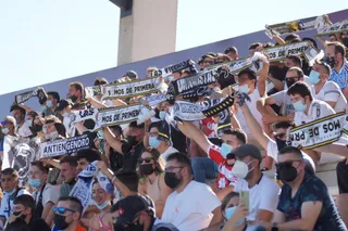 La afición de Unionistas, en el Reina Sofía / FOTO SALAMANCA24HORAS.COM