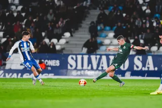 Imagen del partido de Copa entre la Ponferradina y el Racing de Santander | FOTO REAL RACING CLUB