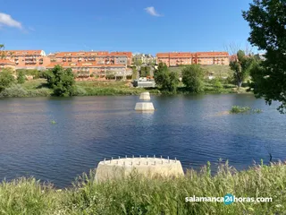 GALERÍA | Construcción de la nueva pasarela sobre el río Tormes