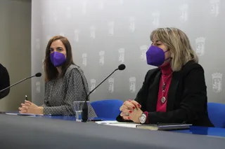 María García y María Sánchez, concejalas del PSOE en el Ayuntamiento de Salamanca