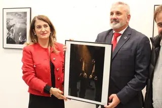 Imagen ganadora Hermandad de Cristo Yacente con la foto “Pasión” de Alfonso Barco. Foto Carlos H.G