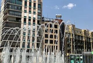 Termómetro. Valladolid. Ola de calor. Plaza de Zorrilla.