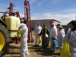 Prácticas del curso básico de manipulador de plaguicidas de uso fitosanitario on-line en Bañobárez