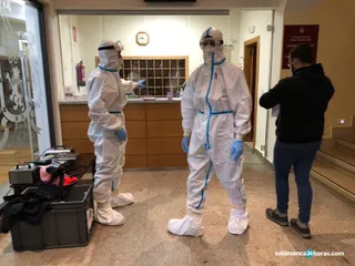 Coronavirus desinfección bomberos fray luis de león (4)