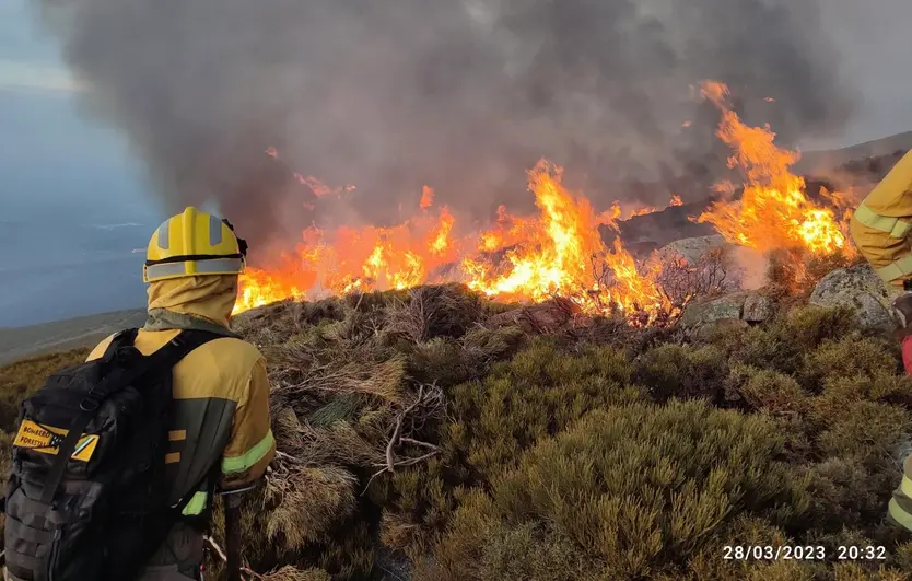 Incendio en Candelario|&nbsp;FOTO: BRIF PINOFRANQUEADO
