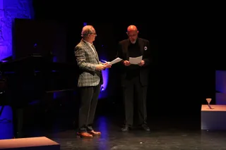Oratorio teatral con acompañamiento de piano “Encuentro en Salamanca” de Juan Mayorga con José Antonio Sayagués, Antonio Velasco, Carlos Vicente y Nuria Galache con María Guerras al piano.