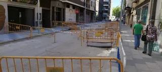 Obras en la calle Álvaro Gil. Foto