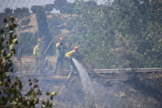 Incendio en El Canto, Villamayor. Foto de archivo