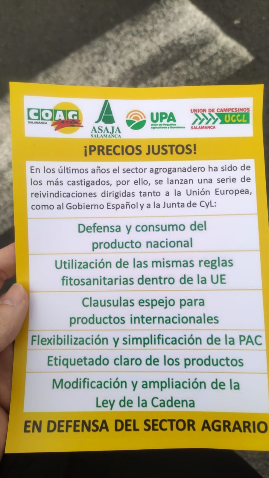 Folleto protestas campo 