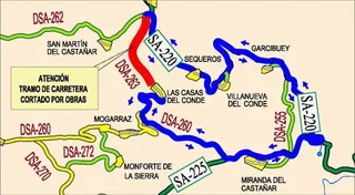 Corte Carretera Casas del Conde Diputación
