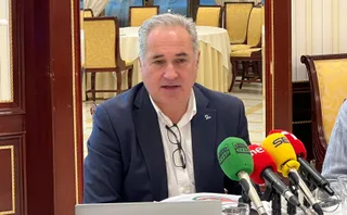 Ángel Losada, presidente de la AECC en Salamanca durante su intervención
