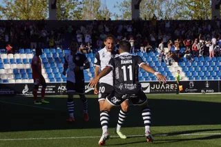 Beneit celebra un gol ante el Rayo Majadahonda | FOTO SALAMANCA24HORAS.COM