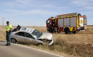 Accidente en la carretera de Matilla de los Caños en Salamanca - Susana Martín (ICAL)