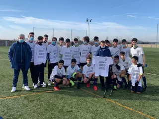 La plantilla del Infantil A del CDF Helmántico.