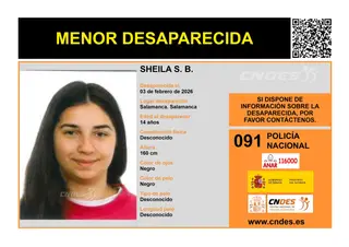 Cartel desaparición de Sheila S.B.