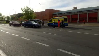 Colisión por alcance en avenida de la Merced