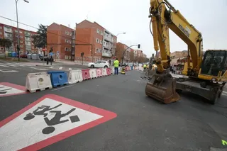 Obras en la calle Peña de Francia