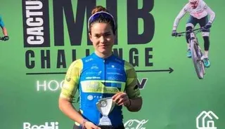 Celia Gutiérrez, de la Escuela de Ciclismo Salmantina