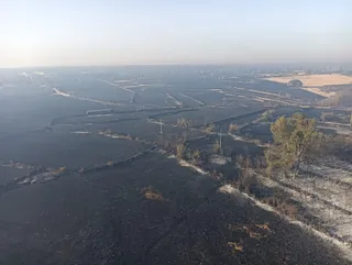 El Groo quemado tras el incendio de Cipérez