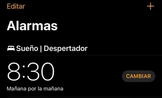 Imagen de las alarmas de iPhone. Foto S24H