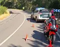 Colisión entre las dos motocicletas en la SA-225. Guardia Civil de Salamanca