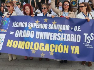 Huelga de Técnicos Superiores Sanitarios en Salamanca en una imagen de archivo