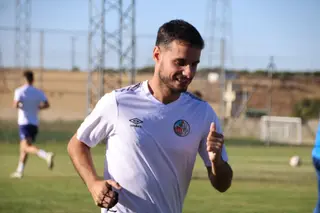 Alvarito, en uno de sus últimos entrenamientos con el Salamanca CF UDS | Andrea