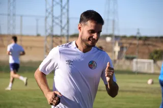 Alvarito, en uno de sus últimos entrenamientos con el Salamanca CF UDS | Andrea