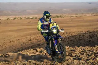 El piloto salmantino Lorenzo Santolino participante en el Rallye du Maroc