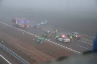 Accidente en la A-62, a la salida de Barbadillo