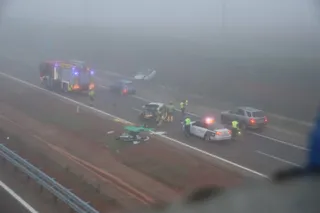 Accidente en la A-62, a la salida de Barbadillo