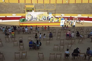 La ruleta del reciclaje ha abierto el programa cultural de Babilafuente precio a las fiestas.
