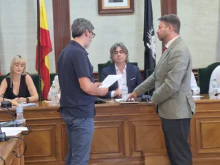 Antonio Cámara, alcalde de Béjar, junto con Luis Francisco el día de la moción de censura | Salamanca24horas