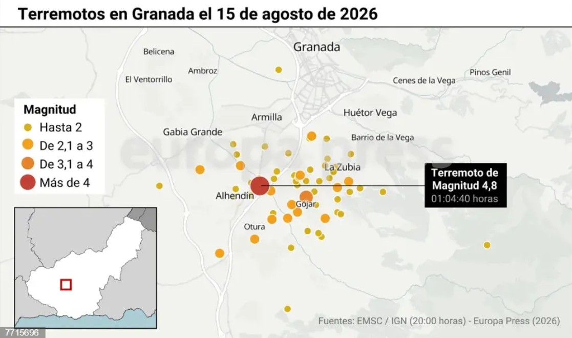 Terremotos En Granada 15 De Agosto. Europa Press